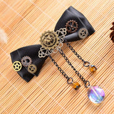 Bow with Crystal Drops Steampunk Hair Accessories