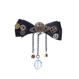 Bow with Crystal Drops Steampunk Hair Accessories