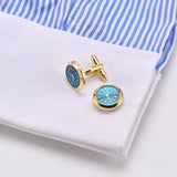 Copper Metal French Cufflinks Men's Shirt Suit Roman Numerals Buttons