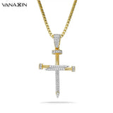 Fashionable Cross Jesus Christ Bling Necklace Pendant