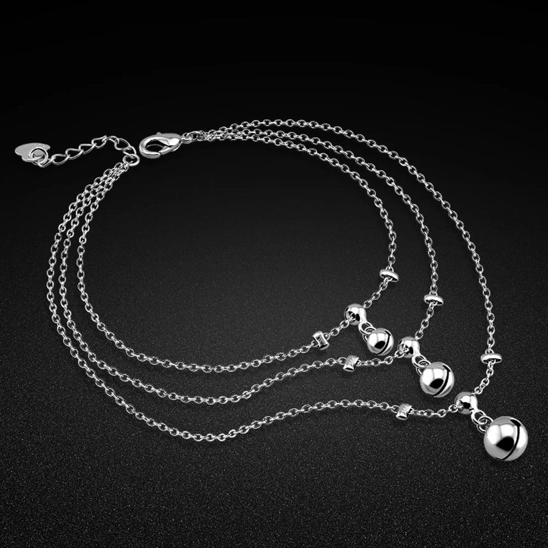 Sterling Silver Bell Anklets For Girls