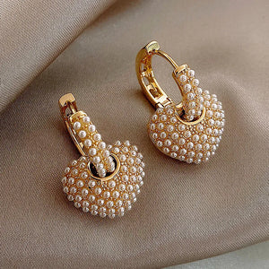 Pearl Love Earring Pendant French Ins Jewelry For Women