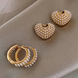Pearl Love Earring Pendant French Ins Jewelry For Women