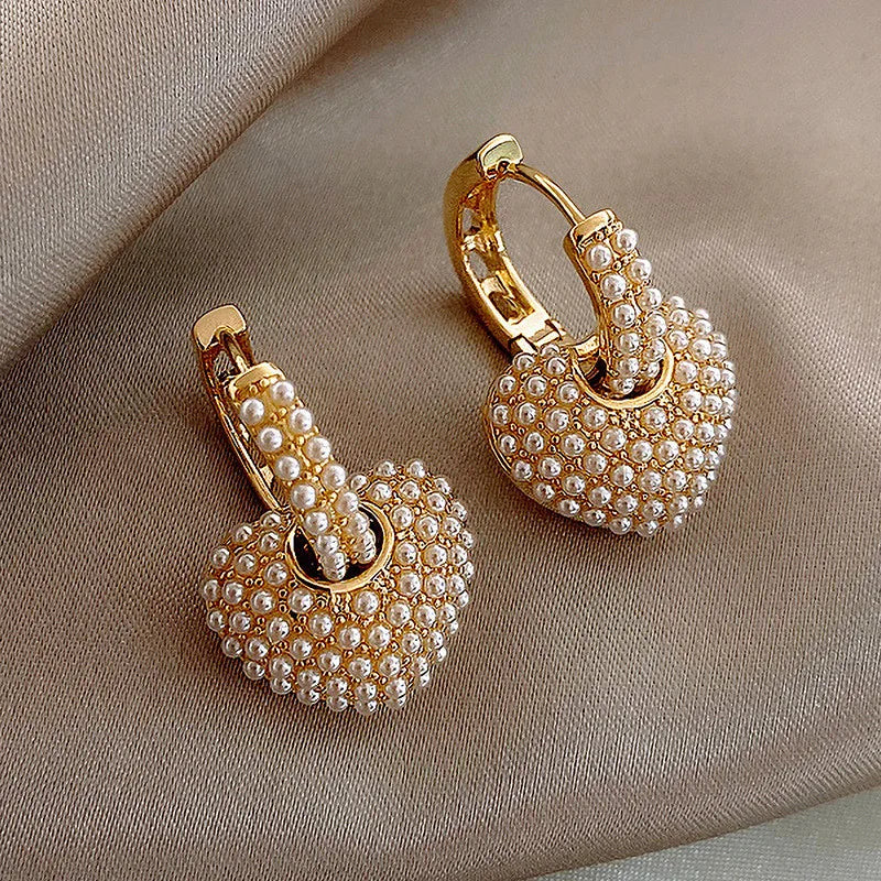Pearl Love Earring Pendant French Ins Jewelry For Women