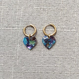 Heart Pendant Earrings Stainless Steel Hoops High Jewelry Women