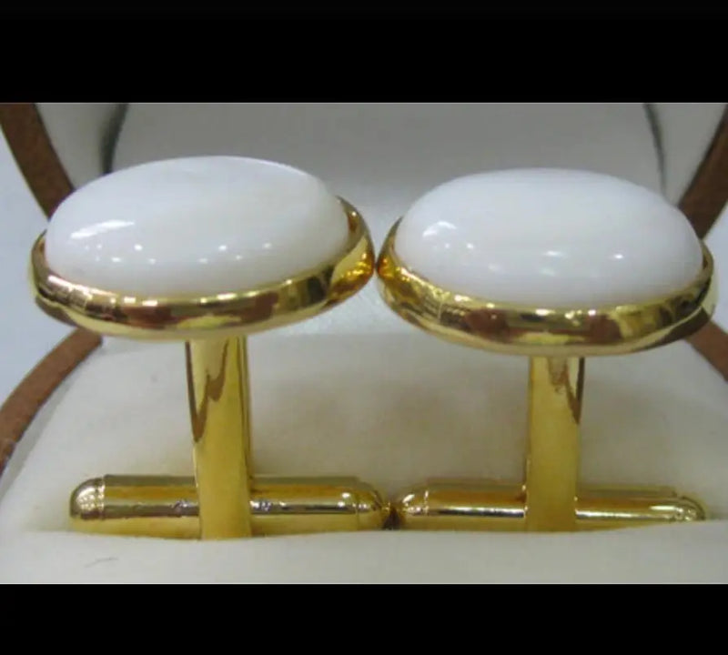 Stylish 15mm Shell Pearl Cufflinks