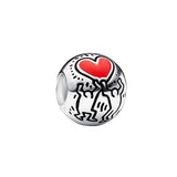 S925 Sterling Silver Barking Dog Charm Two Tone T Shape Necklace
