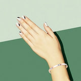 Stylish Stainless Steel Metal Bangle Jewelry, Eyes Stone Bracelets
