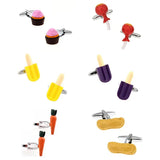 Ice Cream Lollipop Carrot Peanut Cufflink Cuff Link