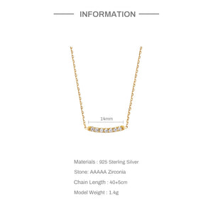 S925 Sterling Silver Zircon Pendant Necklace for Women