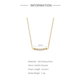 S925 Sterling Silver Zircon Pendant Necklace for Women