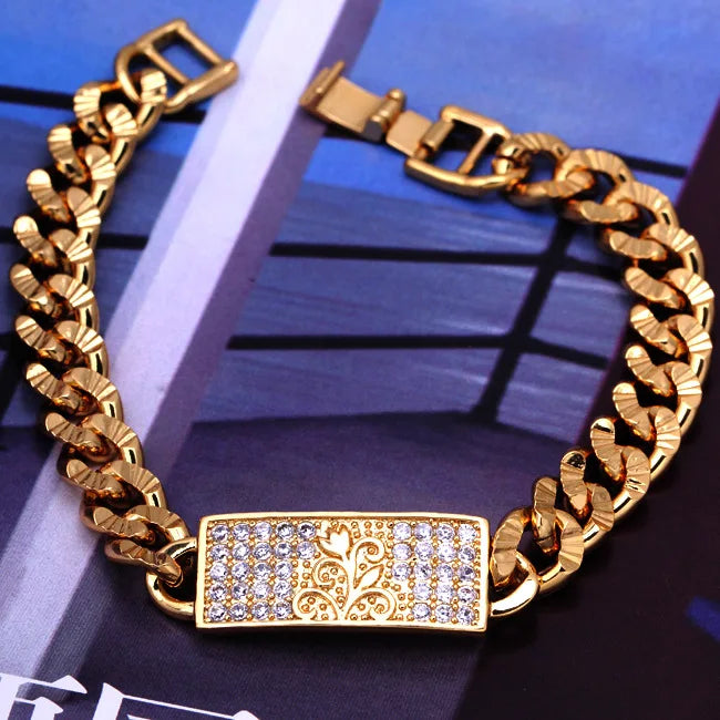 18K Gold/Platinum Electroplated Zircon Bracelet