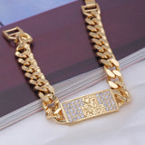 18K Gold/Platinum Electroplated Zircon Bracelet