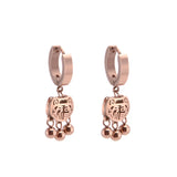 Fashionable Titanium Steel Bracelet Rose Talisman Fu Lock Female Jewelry Set