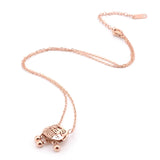 Fashionable Titanium Steel Bracelet Rose Talisman Fu Lock Female Jewelry Set