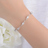 Wave Bracelet Women AAAAA Zirconia Silver Jewelry