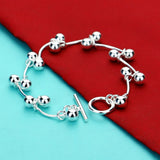 925 Sterling Silver Bead Bracelet for Women Lucky Balls