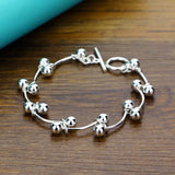 925 Sterling Silver Bead Bracelet for Women Lucky Balls