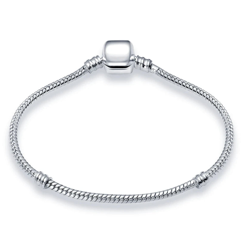 Fashionable Love Ball Snake Chain Bracelet DIY Charm Bead