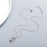925 Silver Astronaut Pendant Couple Necklace