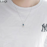 Fashionable S925 Silver Plated Astronaut Pendant Couple Necklaces