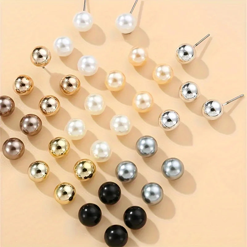 Multicolored Women's Pearl Earrings, Party Jewelry