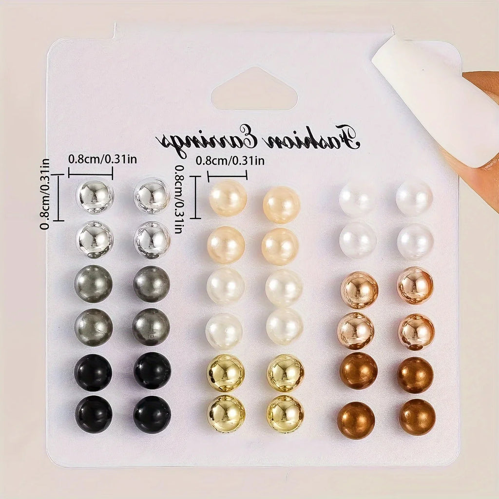 Multicolored Women's Pearl Earrings, Party Jewelry