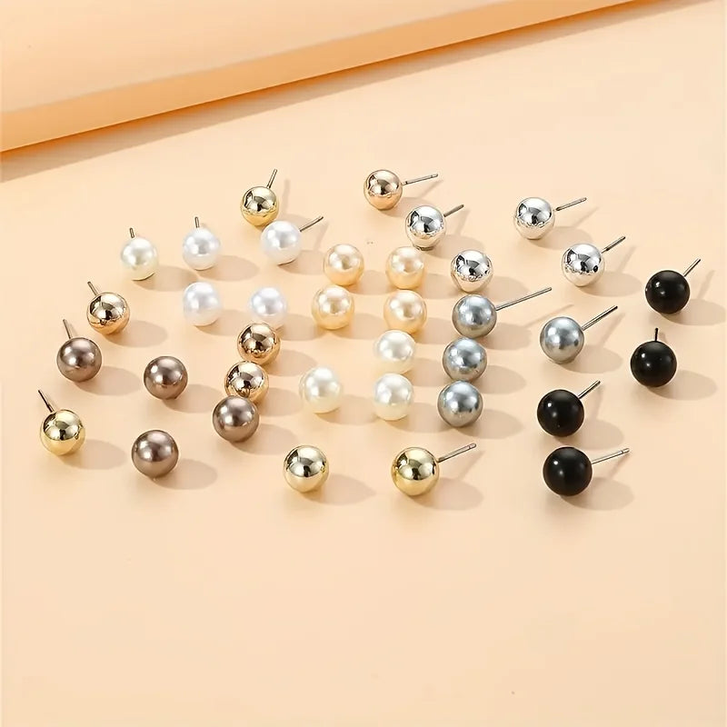 Multicolored Women's Pearl Earrings, Party Jewelry