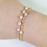 Natural Pearl Bracelet Short Necklace Valentines Jewelry Gift for Women Girls
