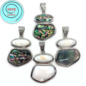 Natural Mother-of-pearl Shell Pendant Abalone Shell Jewelry
