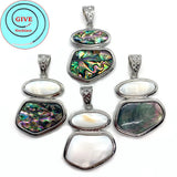 Natural Mother-of-pearl Shell Pendant Abalone Shell Jewelry