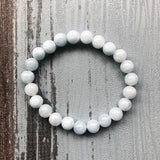 Natural Stone Beaded Stretchy Bracelet For Men Gift 8MM A-quamarine Bracelet