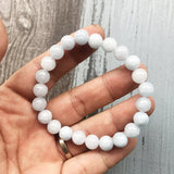 Natural Stone Beaded Stretchy Bracelet For Men Gift 8MM A-quamarine Bracelet