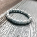 Natural Stone Beaded Stretchy Bracelet For Men Gift 8MM A-quamarine Bracelet