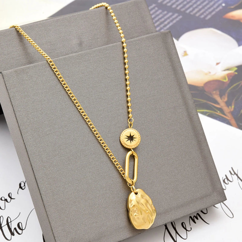 Openwork Starry Stone Necklace Mix And Match Jewelry