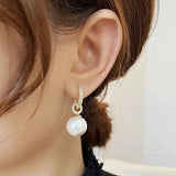 Fashion Pearl Earrings Women Temperament Needle Earrings