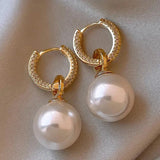 Fashion Pearl Earrings Women Temperament Needle Earrings