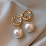 Fashion Pearl Earrings Women Temperament Needle Earrings