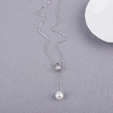 Pin Shape Pendant Real 925 Sterling Silver Women Necklace