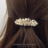 Sweet Pearl Metal Hairpin Rhinestone Word Clip Hair Accessories