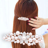 Sweet Pearl Metal Hairpin Rhinestone Word Clip Hair Accessories