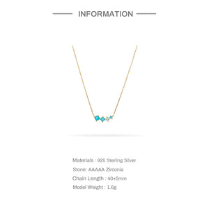 Turquoise Pendant Necklace 925 Sterling Silver for Women
