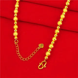 Fashionable Sand Ladies 24k Yellow Beads Bracelet Plating Bracelet Bangle