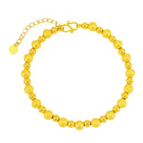Fashionable Sand Ladies 24k Yellow Beads Bracelet Plating Bracelet Bangle