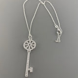 925 Silver Key Pendant Necklace For Women Gift