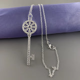 925 Silver Key Pendant Necklace for Women