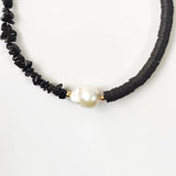 Baroque Pearl Pendant Necklace Silicone Choker