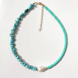 Baroque Pearl Pendant Necklace Silicone Choker