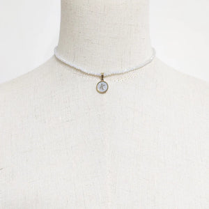 Fashionable Shell Letter Pendant Necklace Personalized Customization Crystal Nec