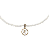 Fashionable Shell Letter Pendant Necklace Personalized Customization Crystal Nec